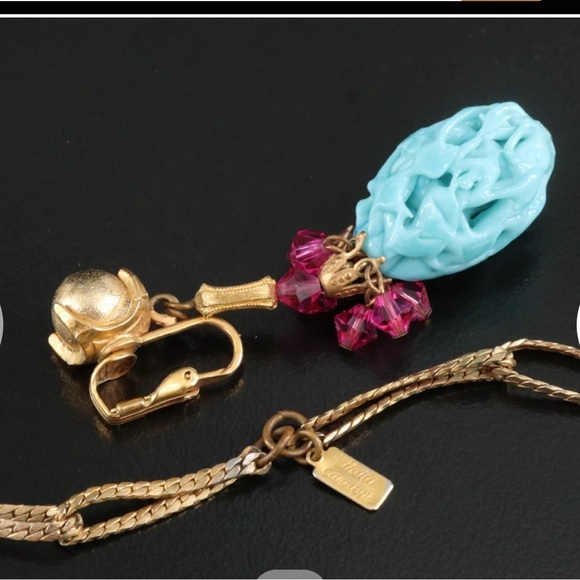 Vintage Hattie Carnegie necklace and earrings. 15" drop for necklace. - Picture 4 of 4